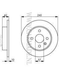 Remschijven set achter: Opel Astra G, H, Meriva